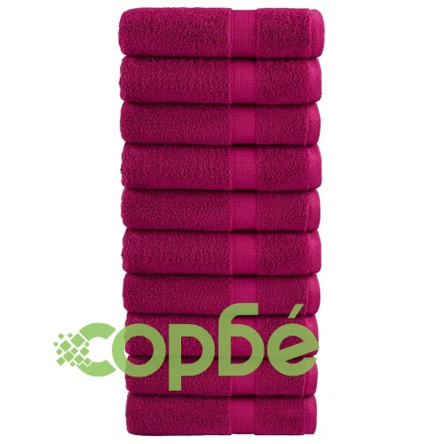 Премиум хавлиени кърпи SOLUND 10 бр бордо 100x150 см 600gsm ➤ топ цена ➤ sorbe.bg