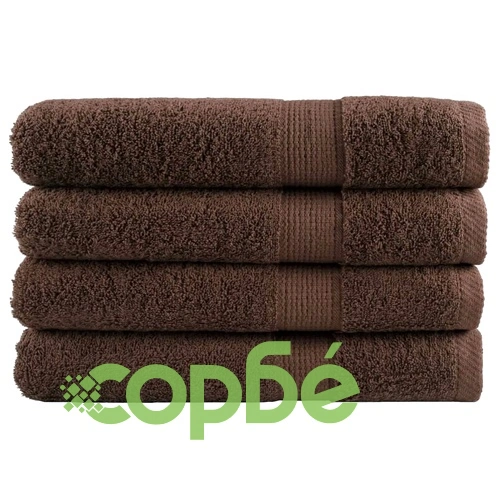 Премиум кърпи за сауна SOLUND 4 бр кафяви 80x200 см 600 gsm ➤ топ цена ➤ sorbe.bg