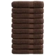 Премиум кърпи за сауна SOLUND 10 бр кафяви 80x200см 600 gsm