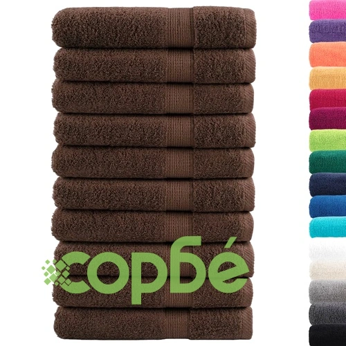 Премиум кърпи за сауна SOLUND 10 бр кафяви 80x200см 600 gsm ➤ топ цена ➤ sorbe.bg