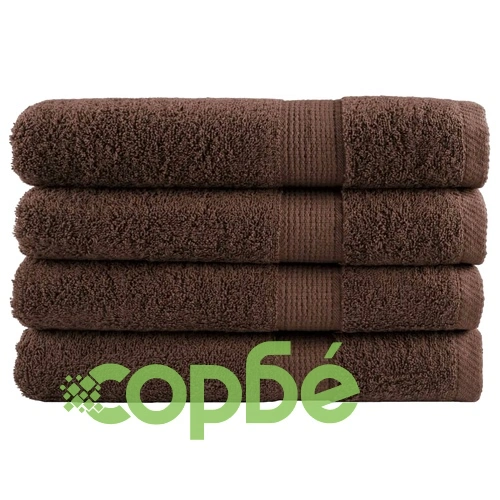 Премиум кърпи SOLUND 4 бр кафяви 100x200 см 600 gsm ➤ топ цена ➤ sorbe.bg