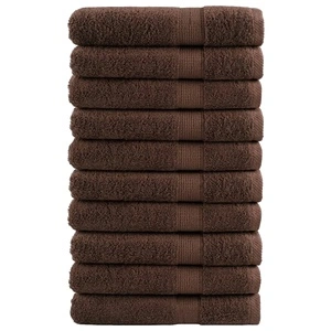 Премиум кърпи SOLUND 10 бр кафяви 100x200 см 600 gsm