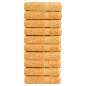 Премиум кърпи за баня SOLUND 10 бр злато 70x140 см 600 gsm