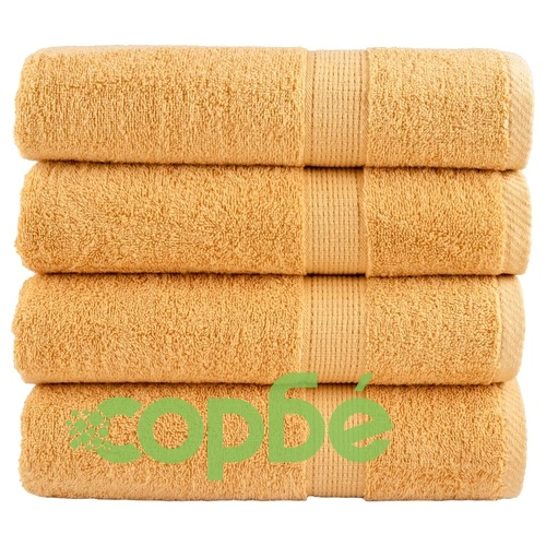 Премиум хавлиени кърпи SOLUND 4 бр злато 100x150 см 600 gsm ➤ топ цена ➤ sorbe.bg