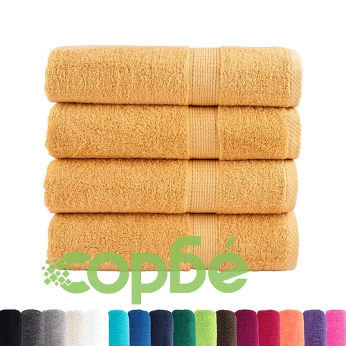 Премиум хавлиени кърпи SOLUND 4 бр злато 100x150 см 600 gsm ➤ топ цена ➤ sorbe.bg