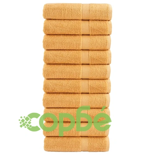 Премиум хавлиени кърпи SOLUND 10 бр злато 100x150 см 600 gsm ➤ топ цена ➤ sorbe.bg
