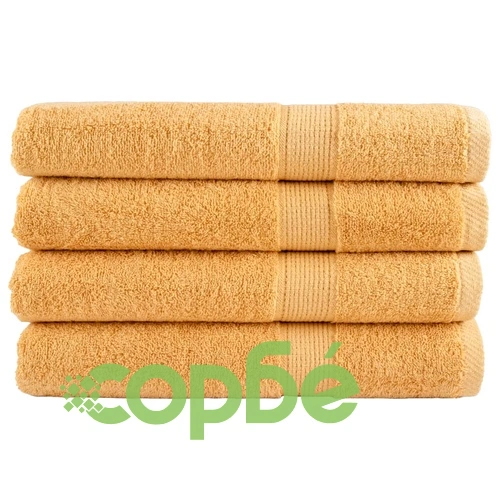 Премиум кърпи за сауна SOLUND 4 бр злато 80x200 см 600 gsm ➤ топ цена ➤ sorbe.bg
