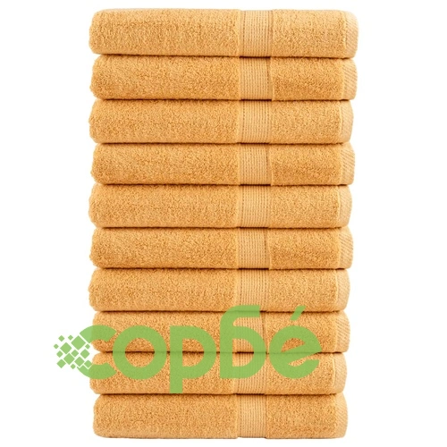 Премиум кърпи за сауна SOLUND 10 бр злато 80x200 см 600 gsm ➤ топ цена ➤ sorbe.bg