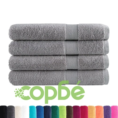Премиум кърпи за сауна SOLUND 4 бр сиви 80x200 см 600 gsm ➤ топ цена ➤ sorbe.bg