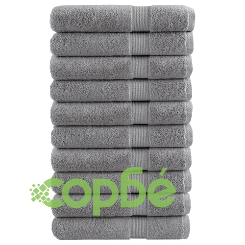 Премиум кърпи за сауна SOLUND 10 бр сиви 80x200 см 600 gsm ➤ топ цена ➤ sorbe.bg