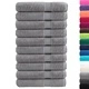 Премиум кърпи за сауна SOLUND 10 бр сиви 80x200 см 600 gsm