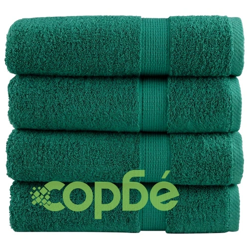 Премиум хавлиени кърпи SOLUND 4 бр зелени 100x150 см 600 gsm ➤ топ цена ➤ sorbe.bg
