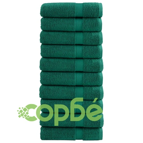 Премиум хавлиени кърпи SOLUND 10 бр зелени 100x150 см 600 gsm ➤ топ цена ➤ sorbe.bg