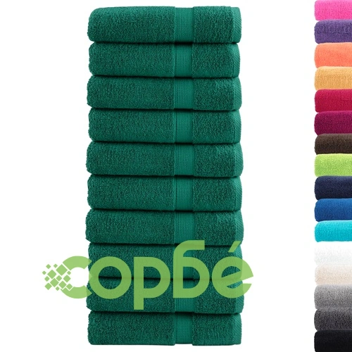 Премиум хавлиени кърпи SOLUND 10 бр зелени 100x150 см 600 gsm ➤ топ цена ➤ sorbe.bg