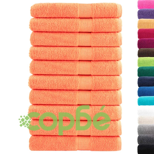 Премиум кърпи за сауна SOLUND 10 бр оранжеви 80x200 см 600 gsm ➤ топ цена ➤ sorbe.bg