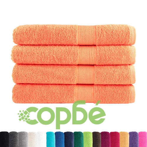 Премиум кърпи SOLUND 4 бр оранжеви 100x200 см 600 gsm ➤ топ цена ➤ sorbe.bg