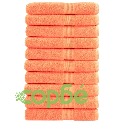 Премиум кърпи SOLUND 10 бр оранжеви 100x200 см 600 gsm ➤ топ цена ➤ sorbe.bg