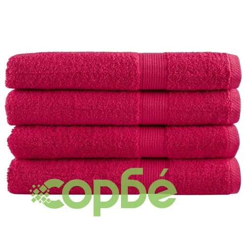Премиум кърпи за сауна SOLUND 4 бр червени 80x200 см 600 gsm ➤ топ цена ➤ sorbe.bg