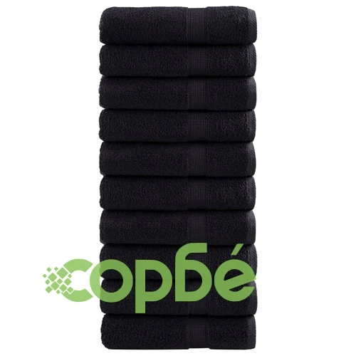 Премиум кърпи за баня SOLUND 10 бр черни 70x140 см 600 gsm ➤ топ цена ➤ sorbe.bg