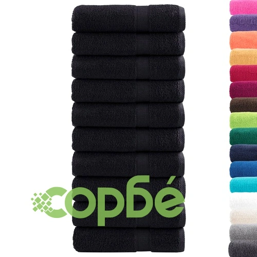 Премиум кърпи за баня SOLUND 10 бр черни 70x140 см 600 gsm ➤ топ цена ➤ sorbe.bg