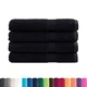 Премиум кърпи за сауна SOLUND 4 бр черни 80x200 см 600 gsm