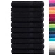 Премиум кърпи за сауна SOLUND 10 бр черни 80x200 см 600 gsm