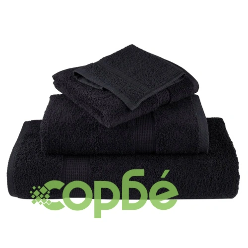 Премиум кърпи за сауна SOLUND 10 бр черни 80x200 см 600 gsm ➤ топ цена ➤ sorbe.bg