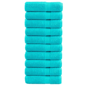 Премиум хавлиени кърпи SOLUND 10 бр зелени 100x150 см 600 gsm