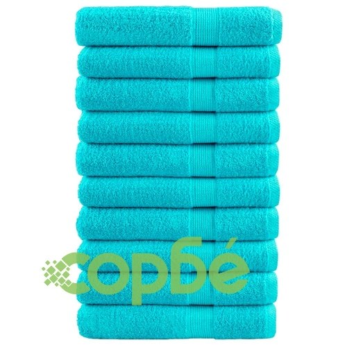 Премиум кърпи за сауна SOLUND 10 бр тюркоаз 80x200 см 600 gsm ➤ топ цена ➤ sorbe.bg