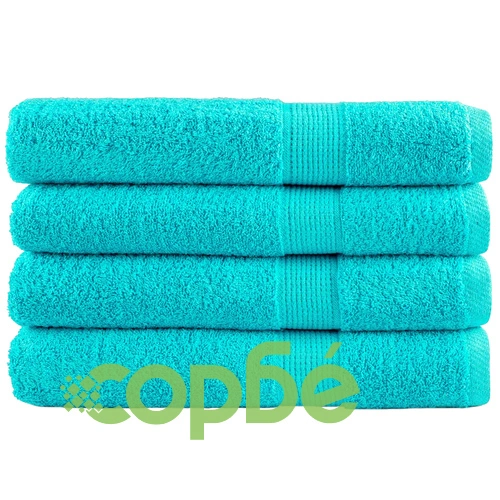 Премиум кърпи SOLUND 4 бр тюркоаз 100x200 см 600 gsm ➤ топ цена ➤ sorbe.bg