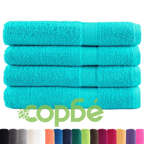 Премиум кърпи SOLUND 4 бр тюркоаз 100x200 см 600 gsm ➤ топ цена ➤ sorbe.bg