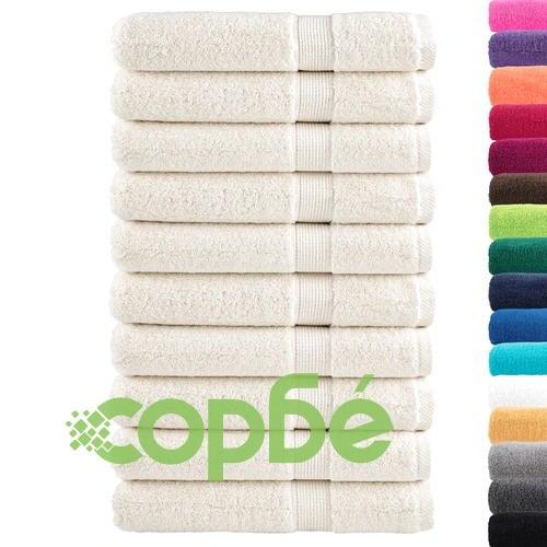 Премиум кърпи за сауна SOLUND 10 бр кремави 80x200 см 600 gsm ➤ топ цена ➤ sorbe.bg