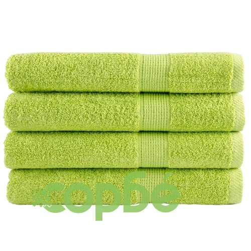 Премиум кърпи SOLUND 4 бр ябълковозелени 100x200 см 600 gsm ➤ топ цена ➤ sorbe.bg