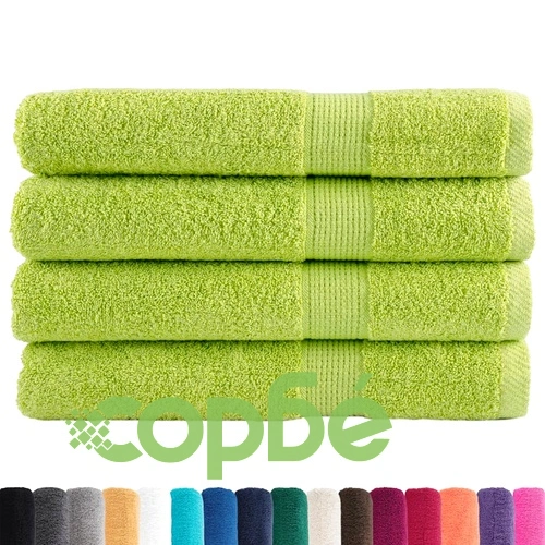 Премиум кърпи SOLUND 4 бр ябълковозелени 100x200 см 600 gsm ➤ топ цена ➤ sorbe.bg