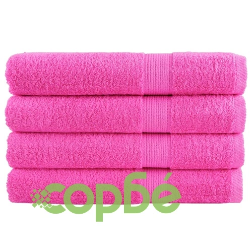 Премиум кърпи за сауна SOLUND 4 бр розови 80x200 см 600 gsm ➤ топ цена ➤ sorbe.bg