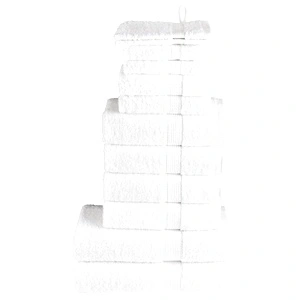 Премиум комплект хавлии от 12 части SOLUND бял 600 gsm