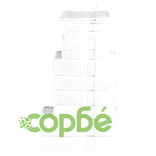 Премиум комплект хавлии от 12 части SOLUND бял 600 gsm ➤ топ цена ➤ sorbe.bg