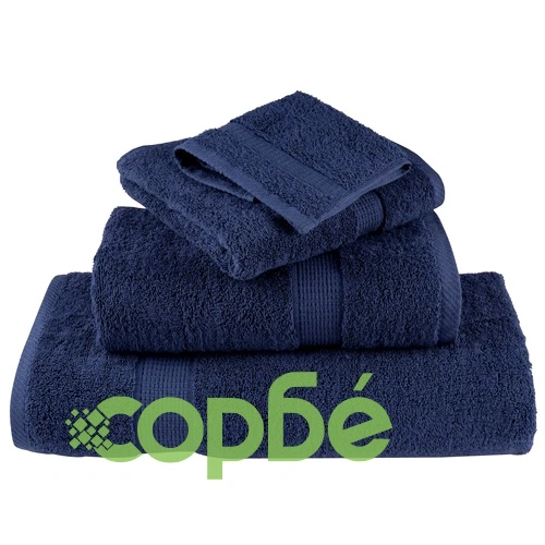 Премиум комплект хавлии от 12 части SOLUND нейви син 600 gsm ➤ топ цена ➤ sorbe.bg