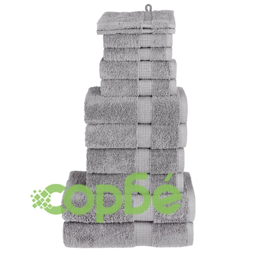 Премиум комплект хавлии от 12 части SOLUND сив 600 gsm ➤ топ цена ➤ sorbe.bg