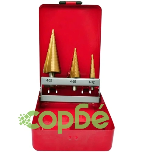 Комплект от 3 броя степенчати свредла HSS ➤ топ цена ➤ sorbe.bg