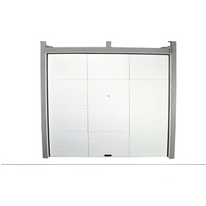 Секционна гаражна врата, сиво бяла