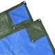 Защитно покривало от полиетилен, 10 х 6 м, 210 g/m2, цвят зелен/син