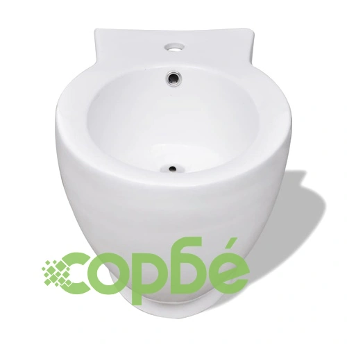 Кръгло биде, стоящо, бяло, висококачествена керамика  ➤ топ цена ➤ sorbe.bg
