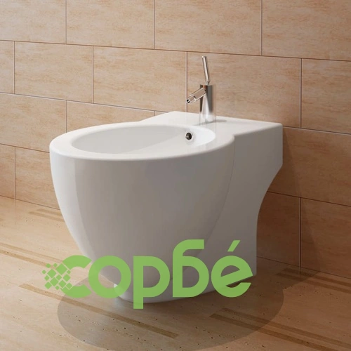 Кръгло биде, стоящо, бяло, висококачествена керамика  ➤ топ цена ➤ sorbe.bg