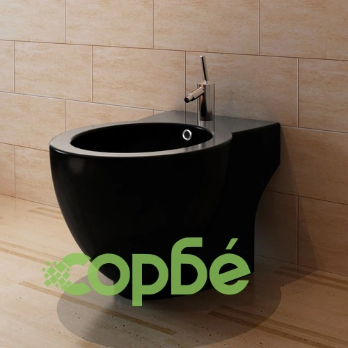 Стоящо биде, кръгло, черна висококачествена керамика ➤ топ цена ➤ sorbe.bg
