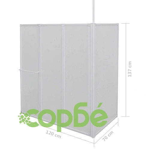 Параван за душ/вана, L форма, 70x120x137 см, 4 панела, сгъваем  ➤ топ цена ➤ sorbe.bg