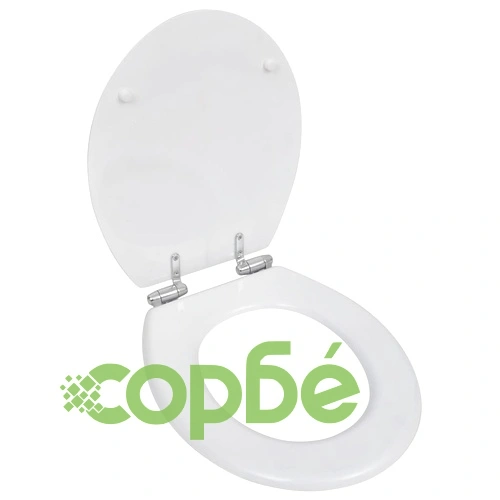 Тоалетна седалка МДФ капак с плавно затваряне изчистена бяла ➤ топ цена ➤ sorbe.bg
