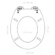 Тоалетна седалка МДФ капак с плавно затваряне изчистена бяла