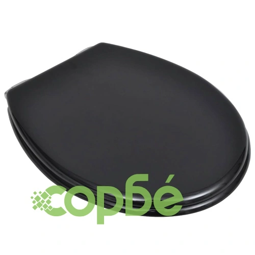 Тоалетна седалка МДФ капак с плавно затваряне изчистена черна ➤ топ цена ➤ sorbe.bg