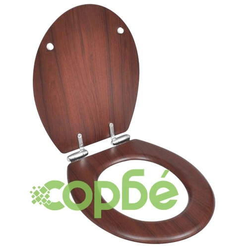 Тоалетна седалка МДФ капак с плавно затваряне изчистена кафява ➤ топ цена ➤ sorbe.bg